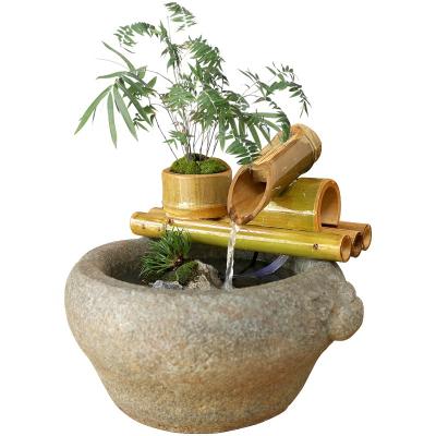 China China Chinese Watermill Yard Decorated Outdoor Tea Room Pot Drop Water Parlor Garden Fountain Bamboo Ornaments for sale