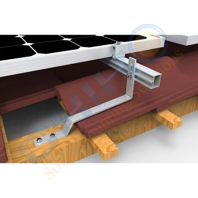 China SUS304 Wind Load 60m/s Tile Rooftop Solar Mounting Kits With Solar Connector for sale