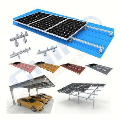 China Al 6005-T5/Solar Mounting Solar Bracket/SUS 304 Stainless Steel Clamps PV Kit For Metal Klip-Lok Roof PV System for sale