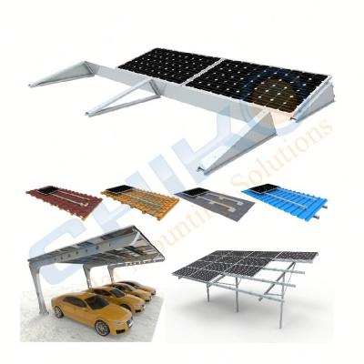 China Home Foldable Roof Rack Flat Roof Solar PV Racking System Solar Panel Support Structure for sale