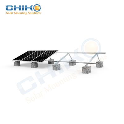 China Pre-assembly lightweight and foldable ballsed flat roof rack roof ballast solar rack systems for sale