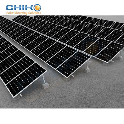 China Home Hurricane PV Rack System Microinverter 1200 Kw Structure For Cement Flat Roof for sale