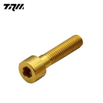 China M6x30 Low Density Titanium DIN912 Gold Hex Hex Bolts For Helmet for sale