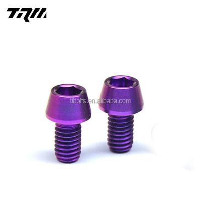 China Hot Titanium Colored Titanium Bolts Hex Socket Head Cap Screws For M5 Bicycle for sale