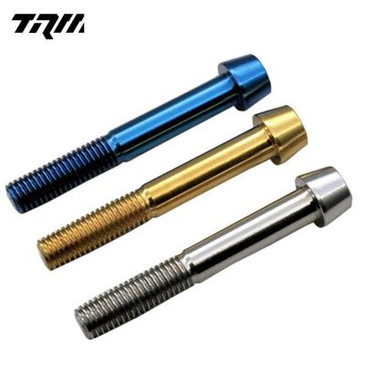 China Low density high precision taper head hex screws in common Gr5 m5 m6 titanium bicycle bolts for sale