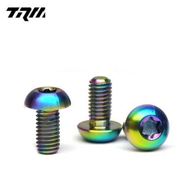 China Low Density Titanium Brake Disc Hot Pink Titanium Bolts m5x12 Torx for sale