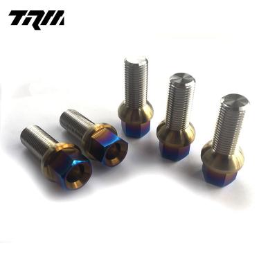 China M14/M12x1.5x28mm low density titanium racing wheel lug bolts by car instock for sale