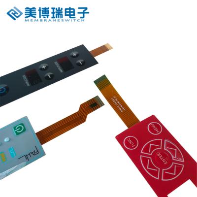 China Waterproof Colored Polyester Overlay Conductive Circuit FPC Film Switch Embed Led Membrane Keyboard for sale