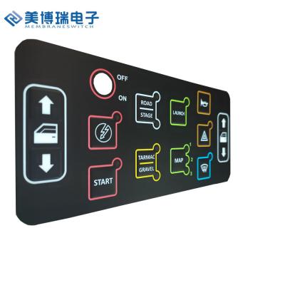 China Waterproof Electronic Screen Printing Backlit Membrane Keyboard Switch for sale