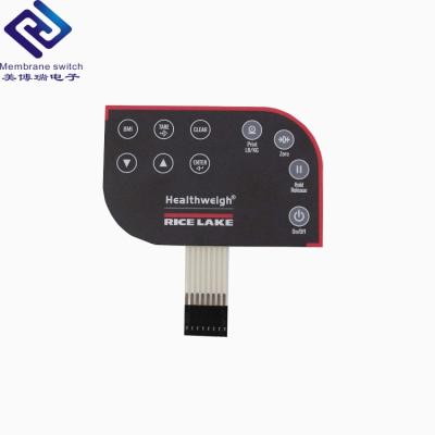 China Durable / Waterproof / UV Resistance Custom Logo Membrane Switch With Embossed Keys Membrane Switch Keypad Netting for sale