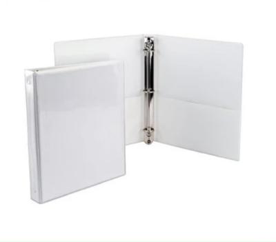 China 2 Inch Eco-Friendly 3 O Ring Vinyl Plastic Durable Shape Folder Loose Leaf Binder With Clear Pocket for sale