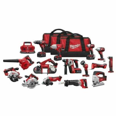 China Milwaukee M18 15-Pieces Cordless Lithium-Ion Combo Tools for sale