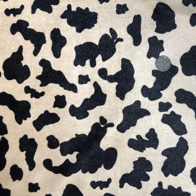 China Shrink-Resistant 100% Animal Printed Polyester Fabric Cow Print Fabric For Garment / Home Textile for sale