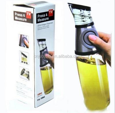 China New Viable Glass Olive Oil Dispenser / Dressing Dispenser / Oil Bottle Top Dispenser for sale