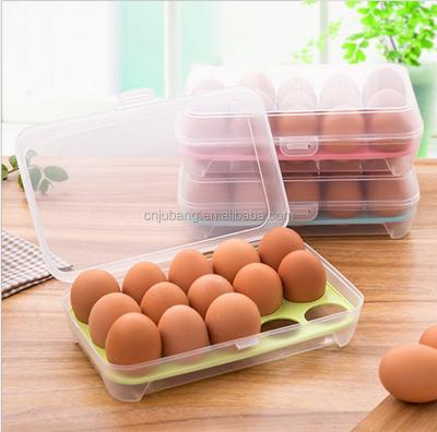 China Refrigerator viable egg tools kitchen fresh storage box/portable plastic egg box/plastic egg storage box for sale