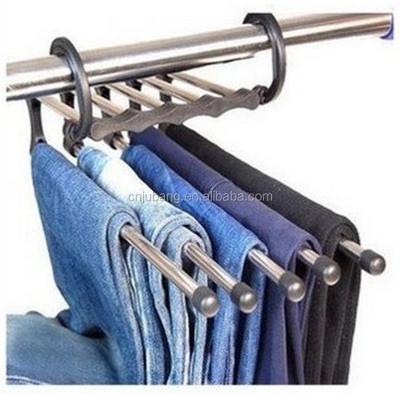 China Recycled Materials Wholesale Multifunctional Folding Pants Rack, Pants Display Stainless Steel Rack, Adjustable Pants Rack for sale