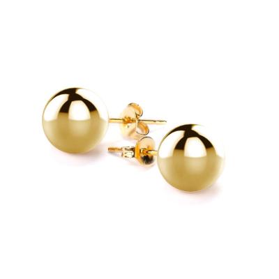 China FASHIONABLE Hot Selling Body Jewelry Round 2mm-8mm Ball Pearl 316L Stainless Steel Gold Filled Stud Earrings Jewelry For Women Men for sale