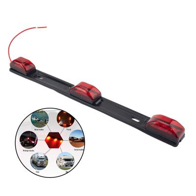 China Stainless+ Waterproof ABS Red Tail Light Bar Cover Trailer 12V LED Beacon ID Working Bar For Boat RV Marine for sale