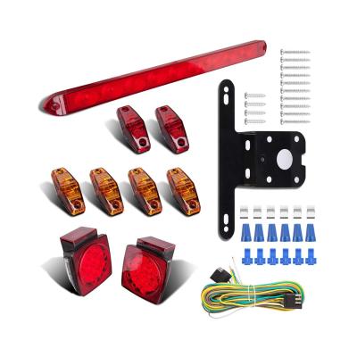 China 12V Boat Trailer Tail Light Kit Waterproof Trailer Lights With Submersible Led Aluminum Plate For Boat Trailer Truck for sale