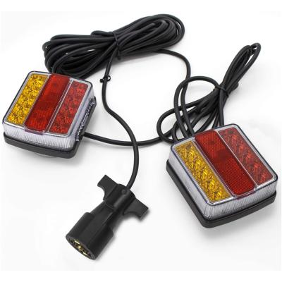 China Turn Signal/Stop/Lamp/Reflector Dual Colors 12v 20led License Plate Tail Tail Lights Lamps For Trailer Truck Truck Lamp Cover Red Yellow Taillights for sale