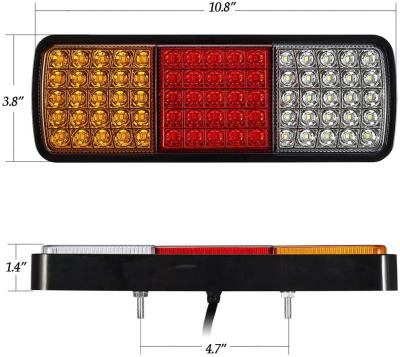 China ABS+PC 2PCS Racing Tail Lights Brake Reverse 75 LED Trailer Truck UTE ADR Approve Car Light Assembly Car Lights DC 12V 24V SUZUKI 15W for sale