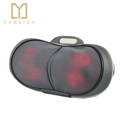 China Comfortable Shiatsu Shoulder Pain Heated Wireless Head Vibrator Small Massage Pillow For Car for sale