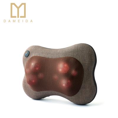 China Back Heating Kneading Vibration Mini Small Massage Pillow Head Relaxation Electric Shoulder Neck for sale