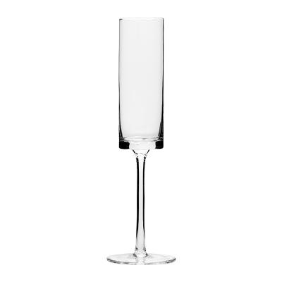 China Champagne Glasses & Flutes 2023 Wine Glass Water Modern Unique Goblet Straight Transparent Crystal Champagne Glass With Long Stem for sale