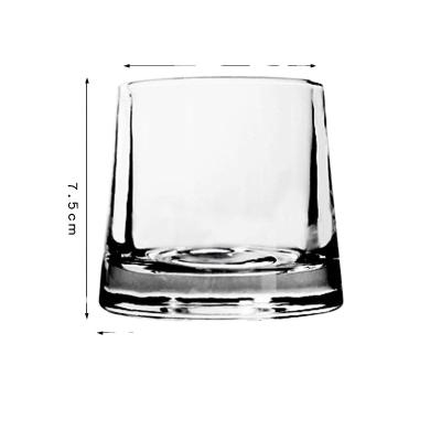 China Rotating tumbler whiskey glass Drinking tumbler decorated whiskey glasses diamond vodka rotating premium whiskey glass for sale