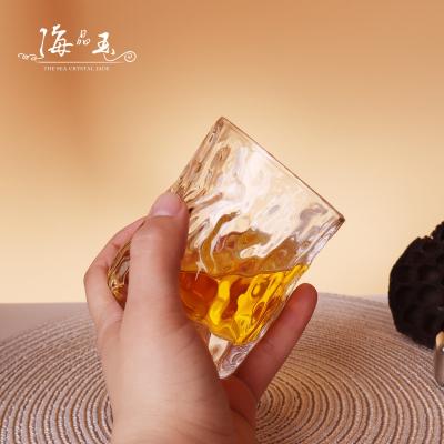 China Shot Glass For Whiskey Custom Engrave Old Fashioned Round Heavy Base Crystal Shot Glass For Whiskey for sale