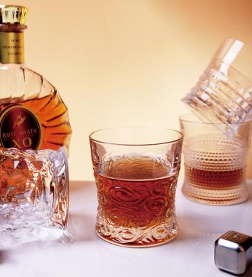 China Engraved embossed Luxury unique engraved embossed vodka liquor whiskey tumbler bar shot glass for whiskey for sale