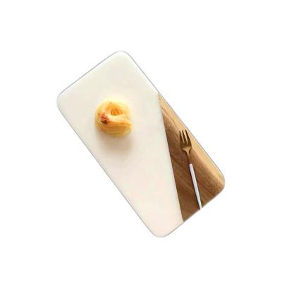 China Sustainable Food Grade Natural Stone Custom Design Marble Cutting Board for sale