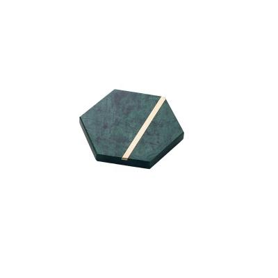 China Sustainable Creative Natural Luxury Marble Shaped Green Wine Glass Water Coaster for sale