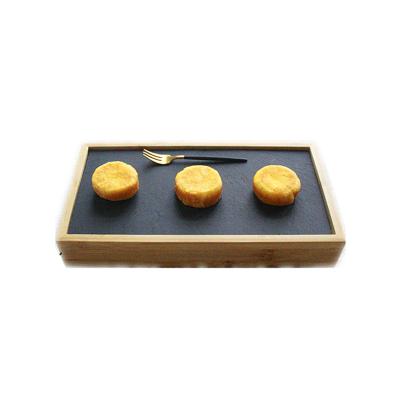 China Factory Direct Sales Sustainable Customized Natural Food Board Slate Plate for sale