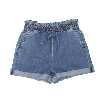 China LXY-W030 Wholesale Custom Nice Wash High Waist Breathable With Rolled Edge Denim Shorts For Women for sale