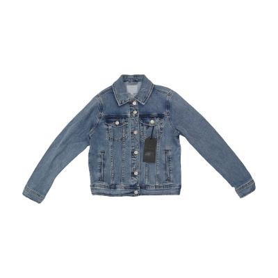 China LXY-W038 latest version breathable custom WOVEN TAILORED WASHED RAW MID EDGES denim women's jackets coats for sale