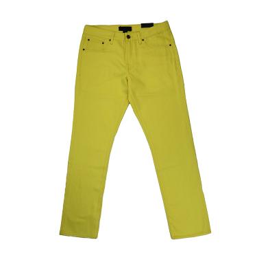 China New Arrival LXY-M016 Fashion Breathable Custom Made High Quality Cotton Twill Yellow Men's Pants for sale