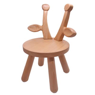 China cartoon safe wooden stool for kids for sale