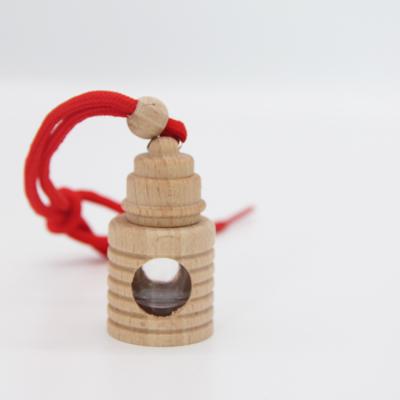 China No Wire Beech Wood Material Sliding Car Perfume Hanging Empty Car Perfume Bottles for sale