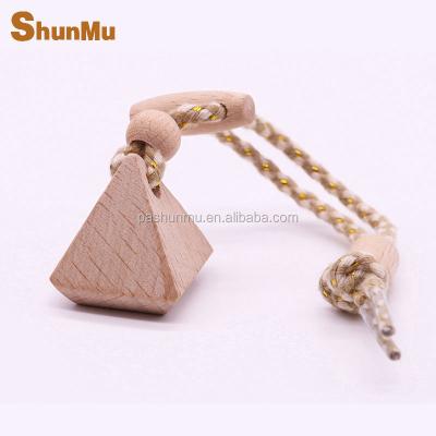 China Triangle Shape Customized Wooden Perfume Bottle Cap With Triangle Shape for sale