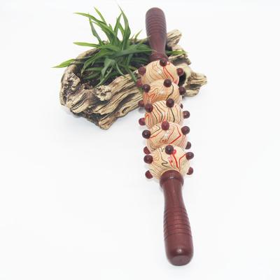 China Hand Held High Quality Manual Massage Wooden Stick for Back and Stomach for sale