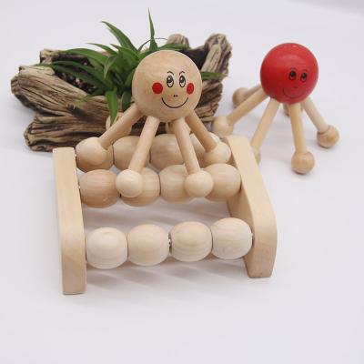 China Hot Sale 3 Rows Wooden Foot Shiatsu Roller Massager 3 Rows For Fitness for sale