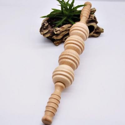 China Portable 4 Roller Muscle Therapy Wooden Massage Stick for sale