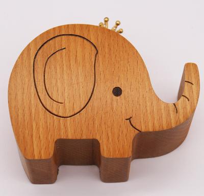 China Portable Spring Driven Wooden Musical Gift Box for Happy Life Elephant for sale