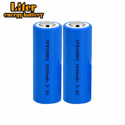 China 18500 rechargeable lifepo4 battery cells 3.2v 1000mAh lithium ion grade one lifepo4 battery cell 18500 3.2V 1000mAh 1000mah for sale