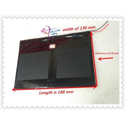 China talk9x u65gt tablet, battery 28*130*188 3.7V 10000 mah Li - ion battery liter energy video game player 28130188 battery for sale