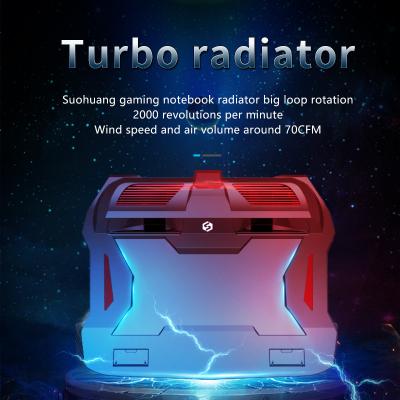 China 17 Inch 2021 New RGB Gaming Notebook Stand 3000 RPM Adjustable Powerful Airflow Cooling Pad 2021 Laptop Cooler For 12-17 Inch Laptop for sale