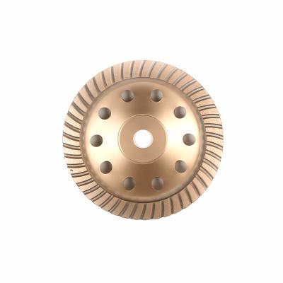 China Concrete Spiral 4 Inch Diamond Grinding Cup Wheels For Circular Turbo Marble And Concrete Saw Blade for sale