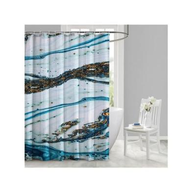 China Boho Modern Shower Curtains Digital Floral Print Custom Shower Curtain Set for sale