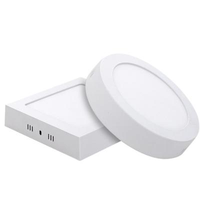 China Modern 6W 12W 18W 24W Outdoor Mounted Round / Indoor Square LED Panel Light Home Ceiling Lamp for sale